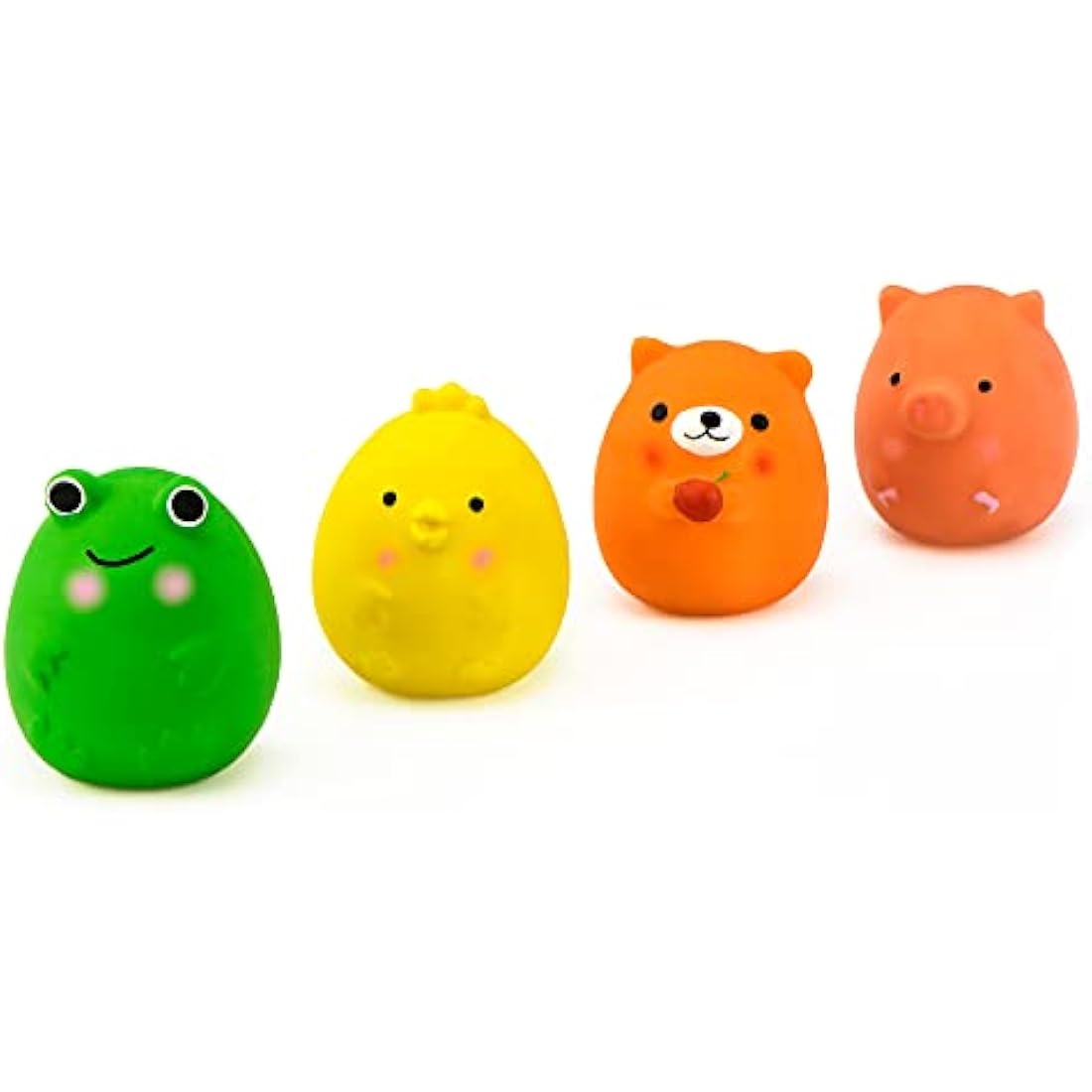 Chiwava 4-Pack Squeaky Latex Dog Toys – Small Puppy Interactive Fetch Set