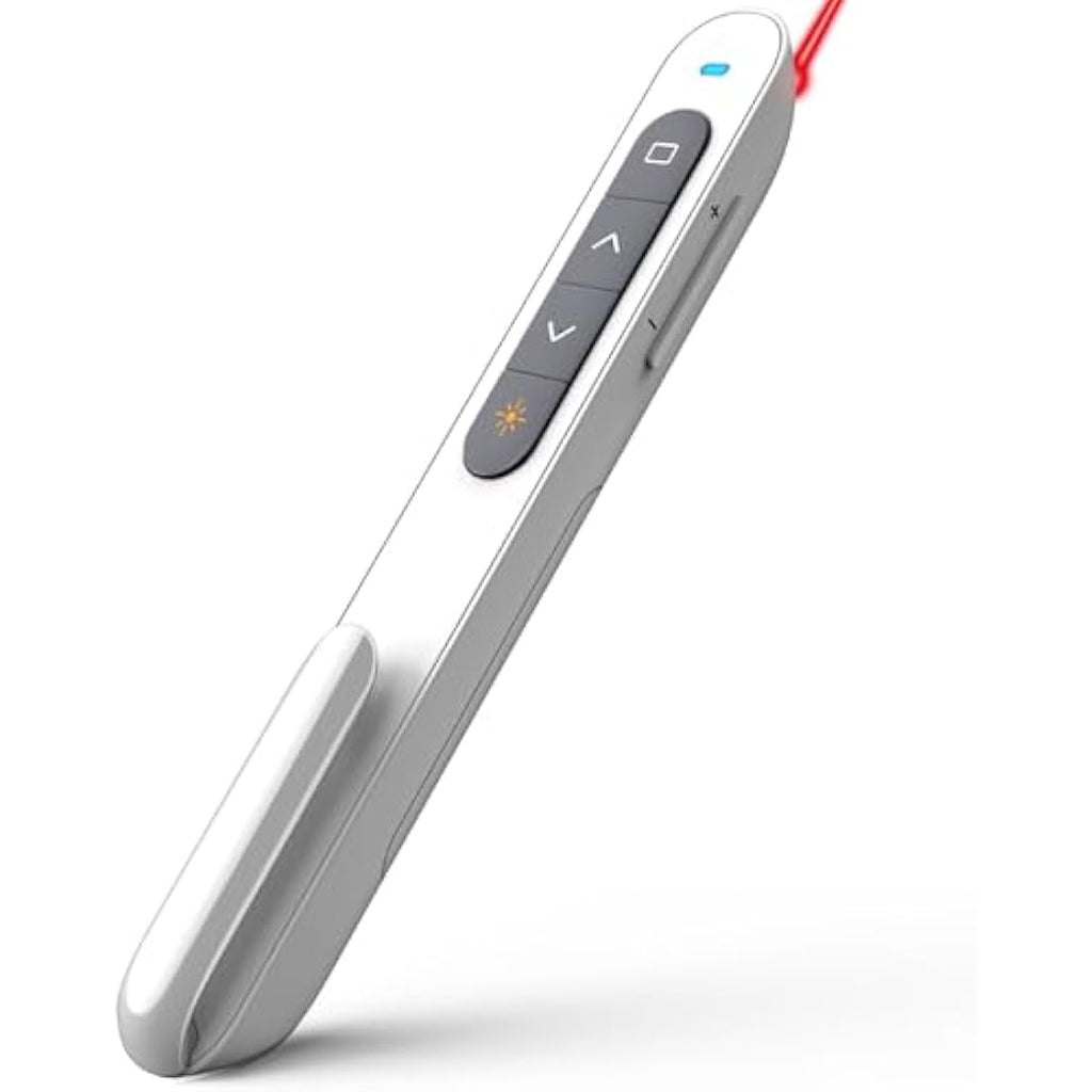 Norwii N27 Wireless Presentation Clicker – 328ft Range Remote (White)