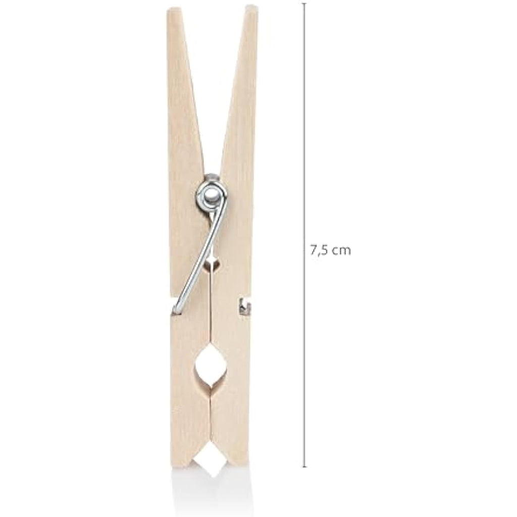 Wooden Clothes Pegs – 120 Pack Heavy-Duty Laundry Clips