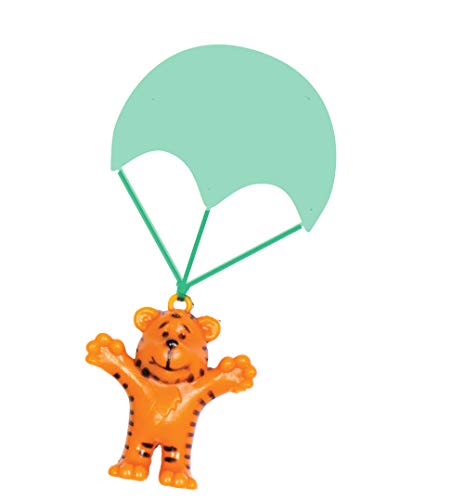 Baker Ross Mini Animal Parachute Toys – 8 Pack Jungle Party Bag Fillers