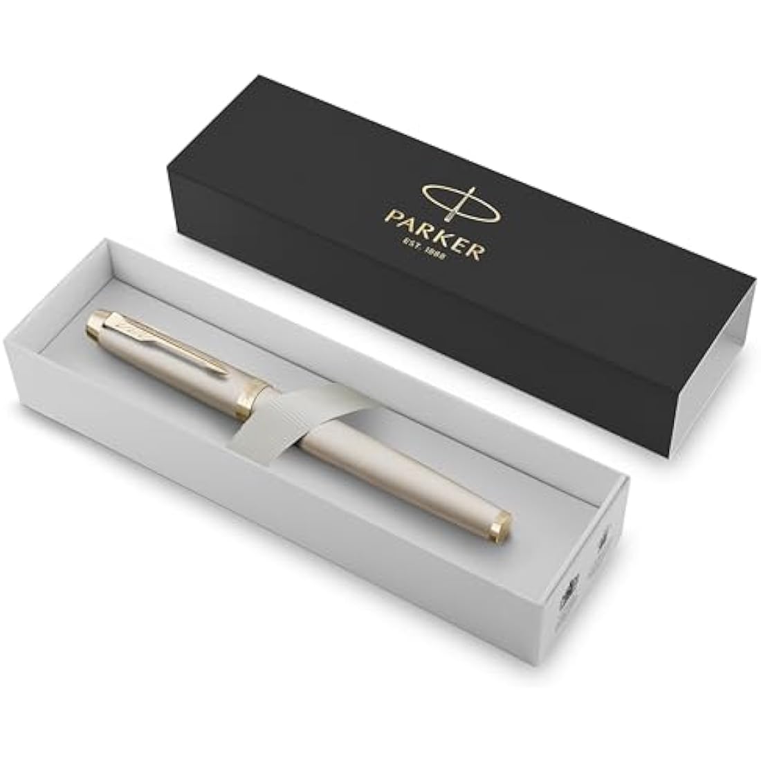 Parker IM Monochrome Fountain Pen – Champagne Finish – Fine Point