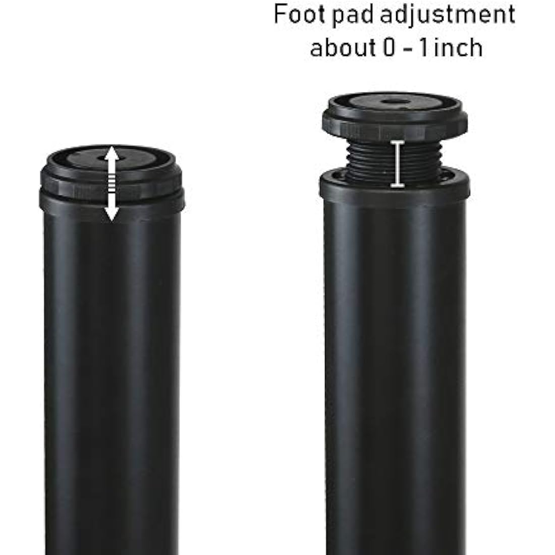 QLLY 27.5" Adjustable Metal Desk Legs | Heavy Duty Furniture Legs, 4 Pack