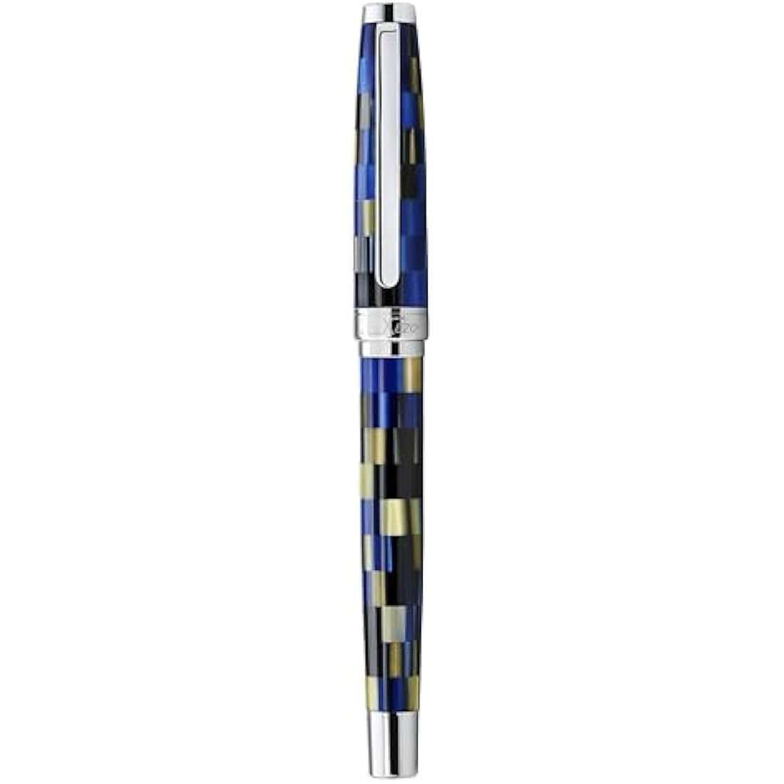 Xezo Urbanite Fountain Pen – Medium Nib, Retro Blue & Black Acrylic