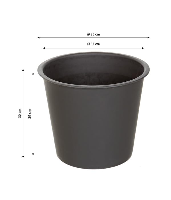 Dehner Universal Plant Pot – 35cm Plastic Frost-Resistant Planter