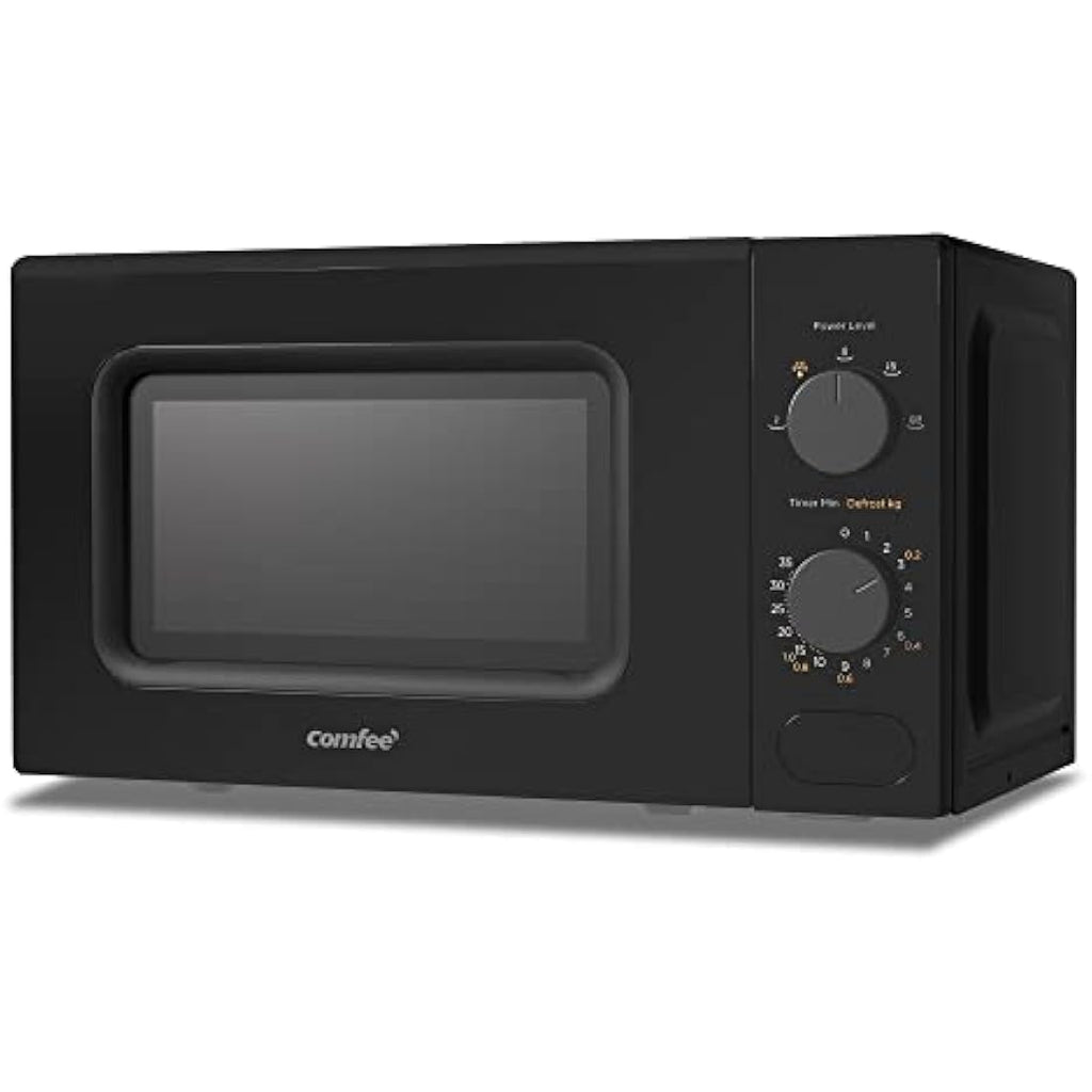 COMFEE' 20L Compact Microwave Oven – 700W Manual Control, Black