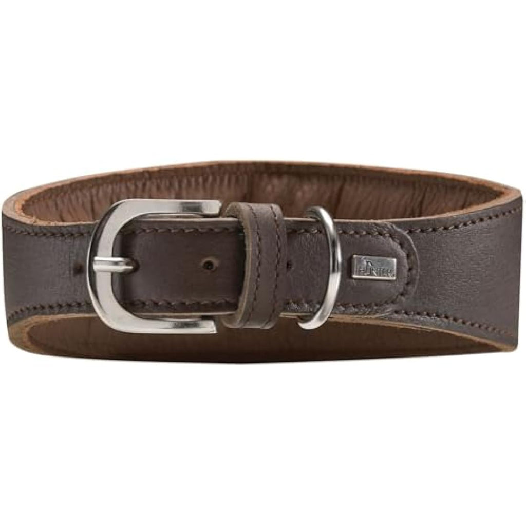 Hunter Super Soft Leather Dog Collar – Padded Greyhound Collar