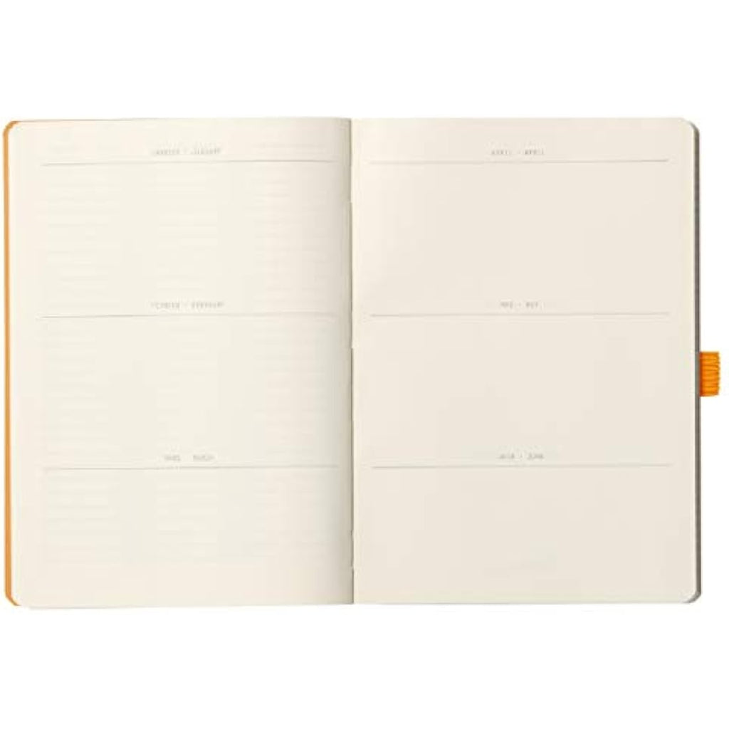 Rhodia Goalbook A5 Soft Notebook - Raspberry Faux Leather Grid Journal