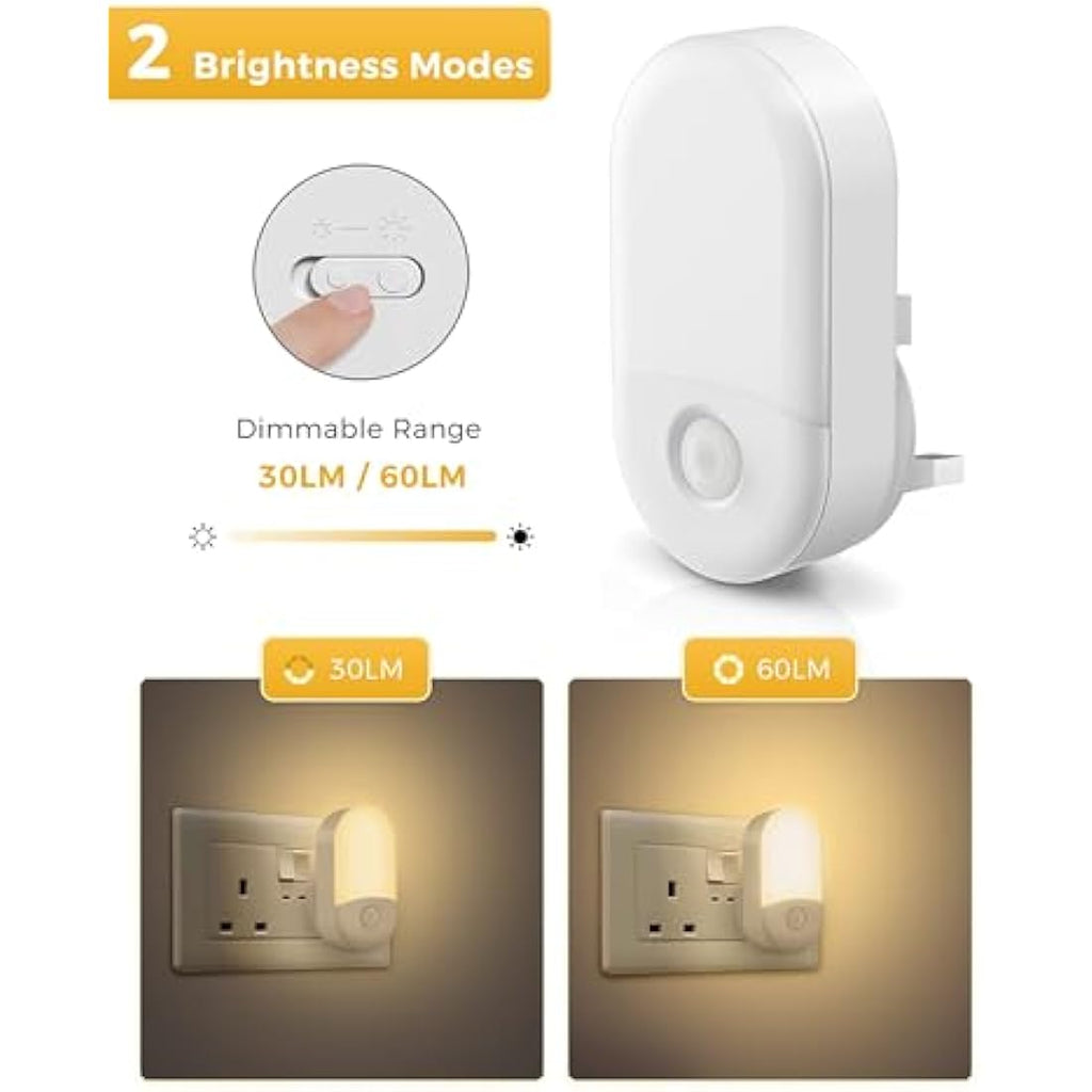 LOHAS-LED Night Light | Dusk to Dawn Sensor | 3000K Warm White 2-Pack