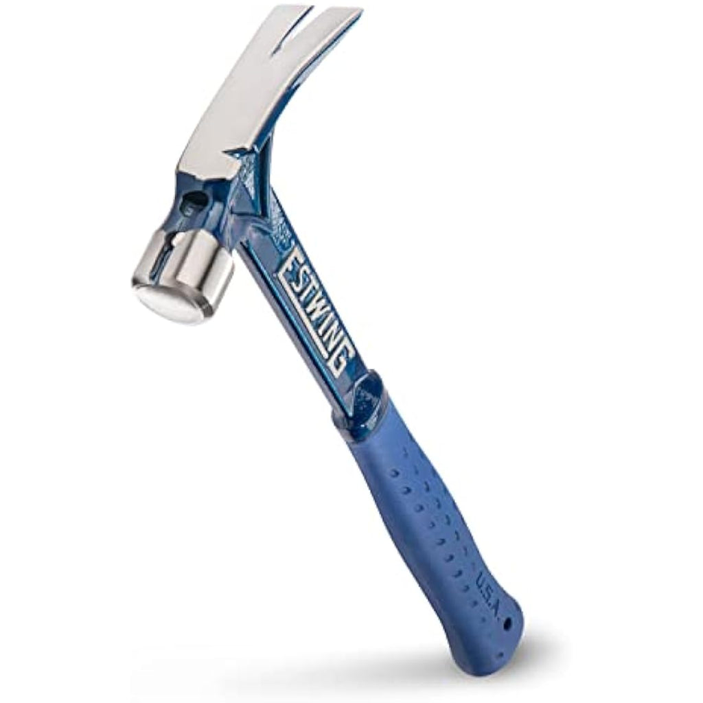 Estwing E6-15SR Ultra Claw Hammer – 15oz Steel Hammer with Blue NVG Grip