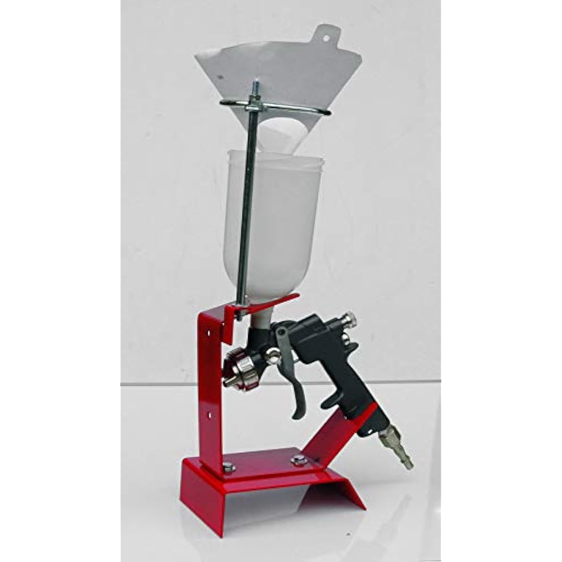 PowerTec 91423 Gravity Feed Spray Gun and Paint Strainer Stand Holder