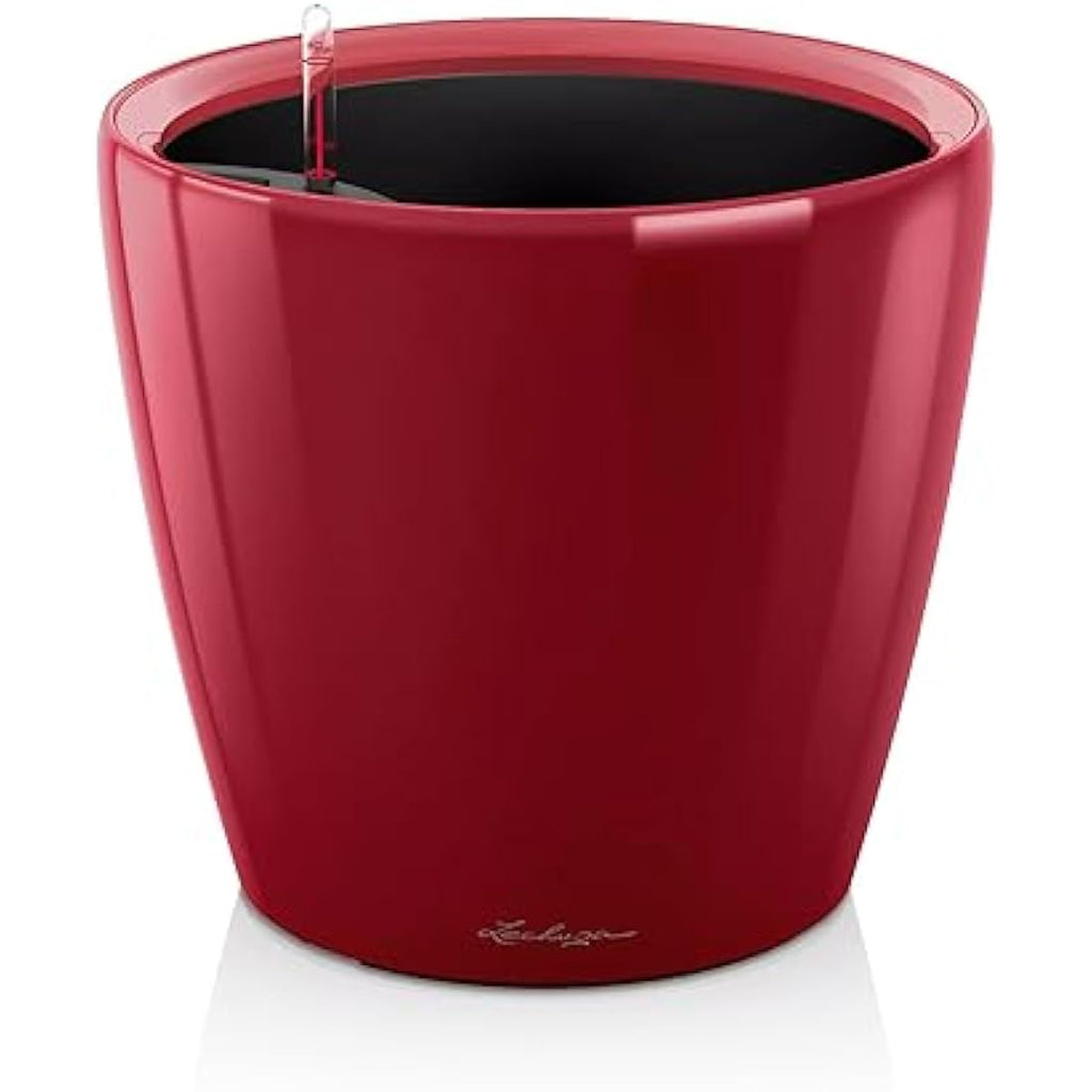Lechuza Classico 50 LS Self-Watering Planter – Red High-Gloss Plastic
