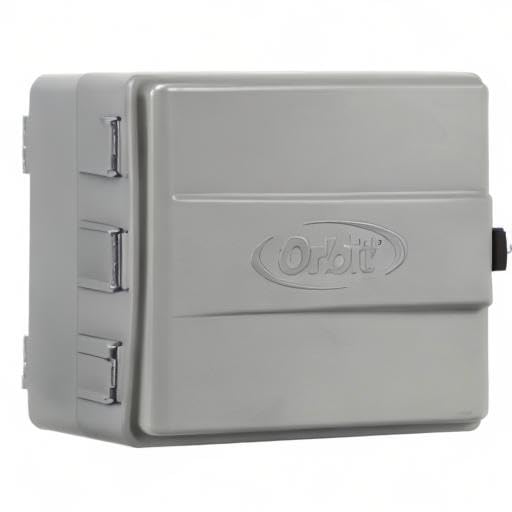 Orbit Outdoor Sprinkler Controller Cabinet with GFCI - Weatherproof Gray