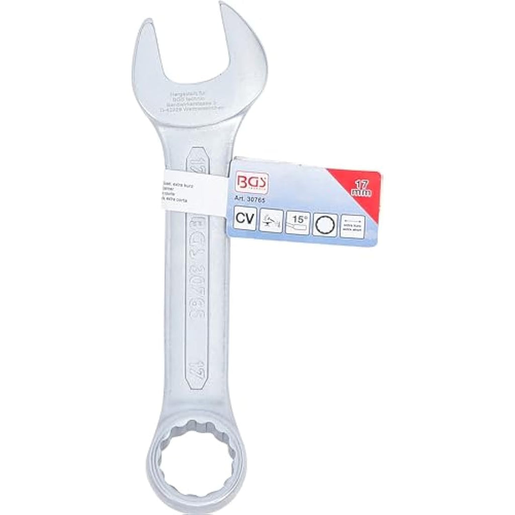 BGS 30765 Combination Spanner – Extra Short 17 mm Mechanical Wrench