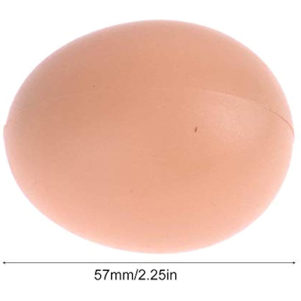 Jolof Store 20Pcs Artificial Chicken Eggs – Realistic Brown Nesting Eggs