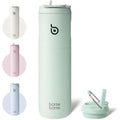 Insulated Stainless Steel Water Bottle with Straw - 700ml