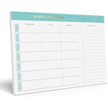 Sweetzer & Orange Weekly Meal Planner – Magnetic Grocery List Notepad, Teal
