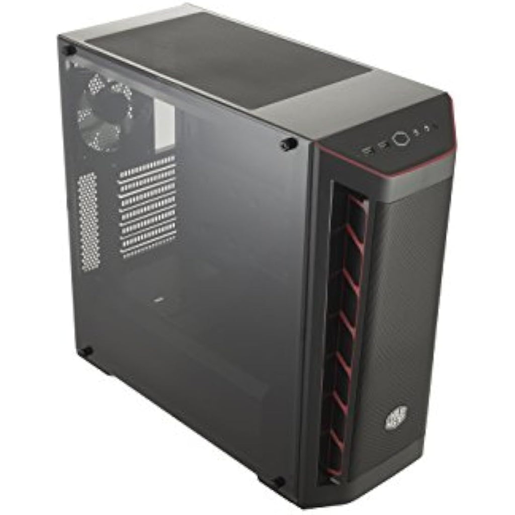 Cooler Master MasterBox MB511 ATX Gaming PC Case – Mesh Front & Red Accent