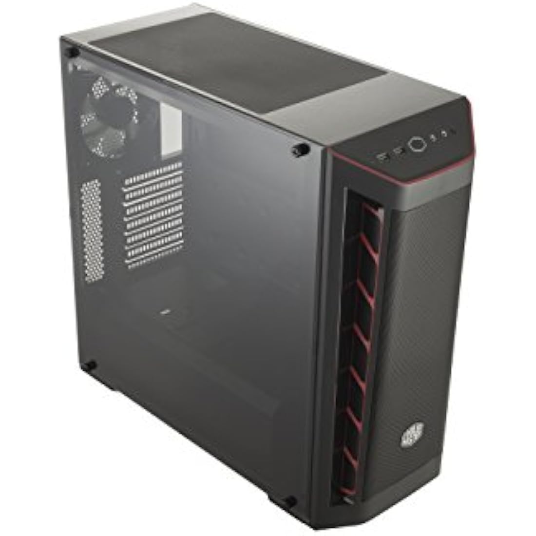 Cooler Master MasterBox MB511 ATX Gaming PC Case – Mesh Front & Red Accent