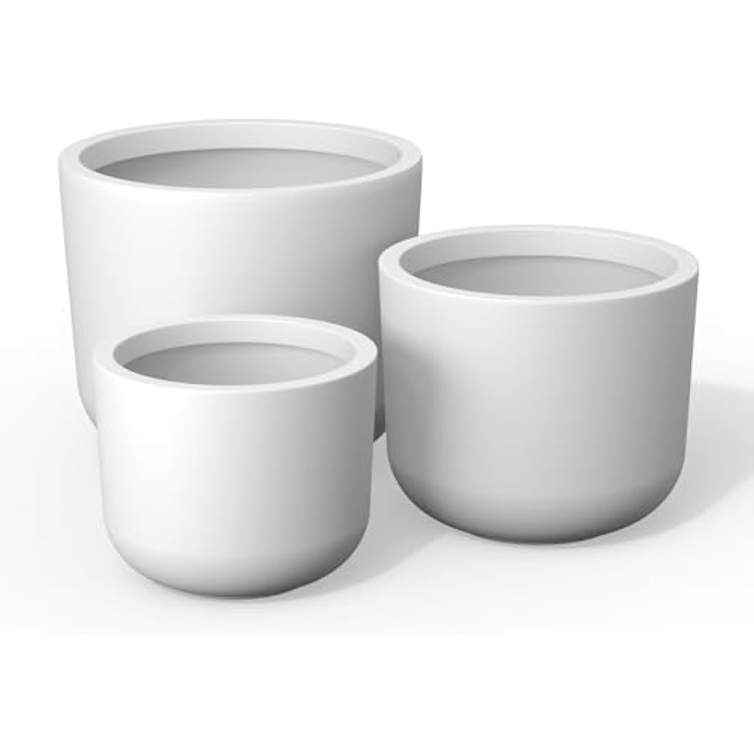 Kante Concrete Planter by Jolof Store – Modern White Outdoor Pot