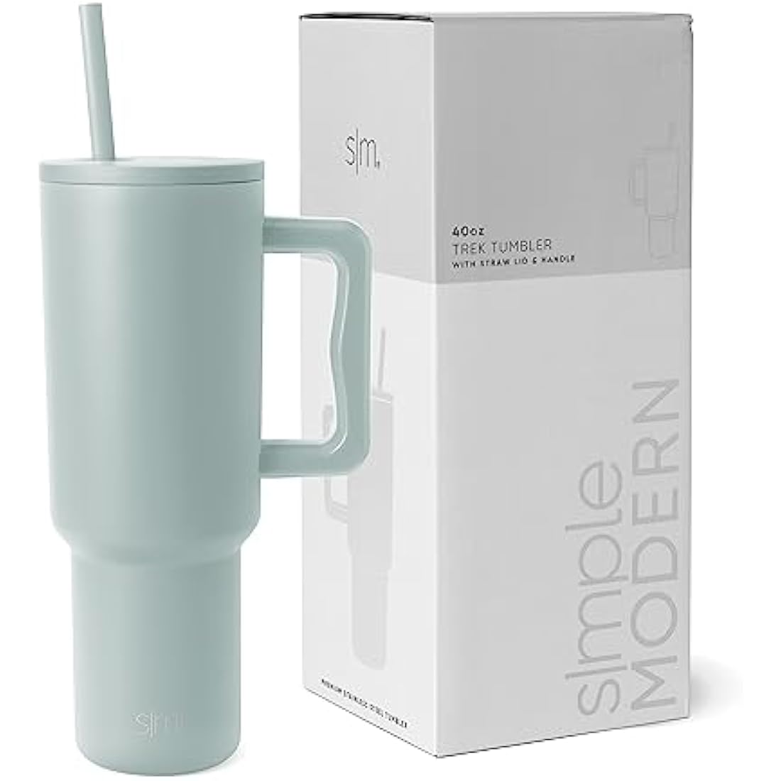 Simple Modern 40 oz Trek Tumbler – Insulated Stainless Steel – Sea Glass