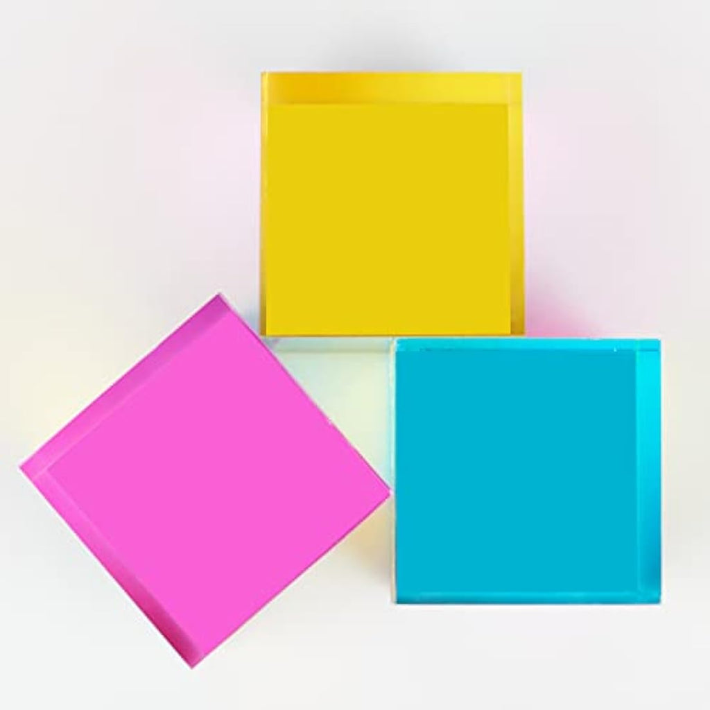 ECBANLI CMY Colour Cube – 1.6 Inch Acrylic Optical Prism for Desk Decor