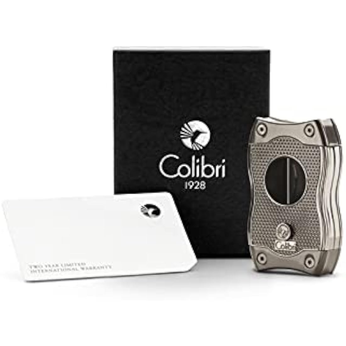 Colibri SV-Cut 2-in-1 Cigar Cutter | V-Cut & Straight Cut | Gunmetal