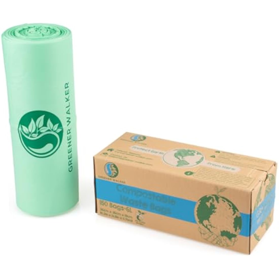 Greener Walker 6L Compostable Bin Liners | 150 Biodegradable Bags