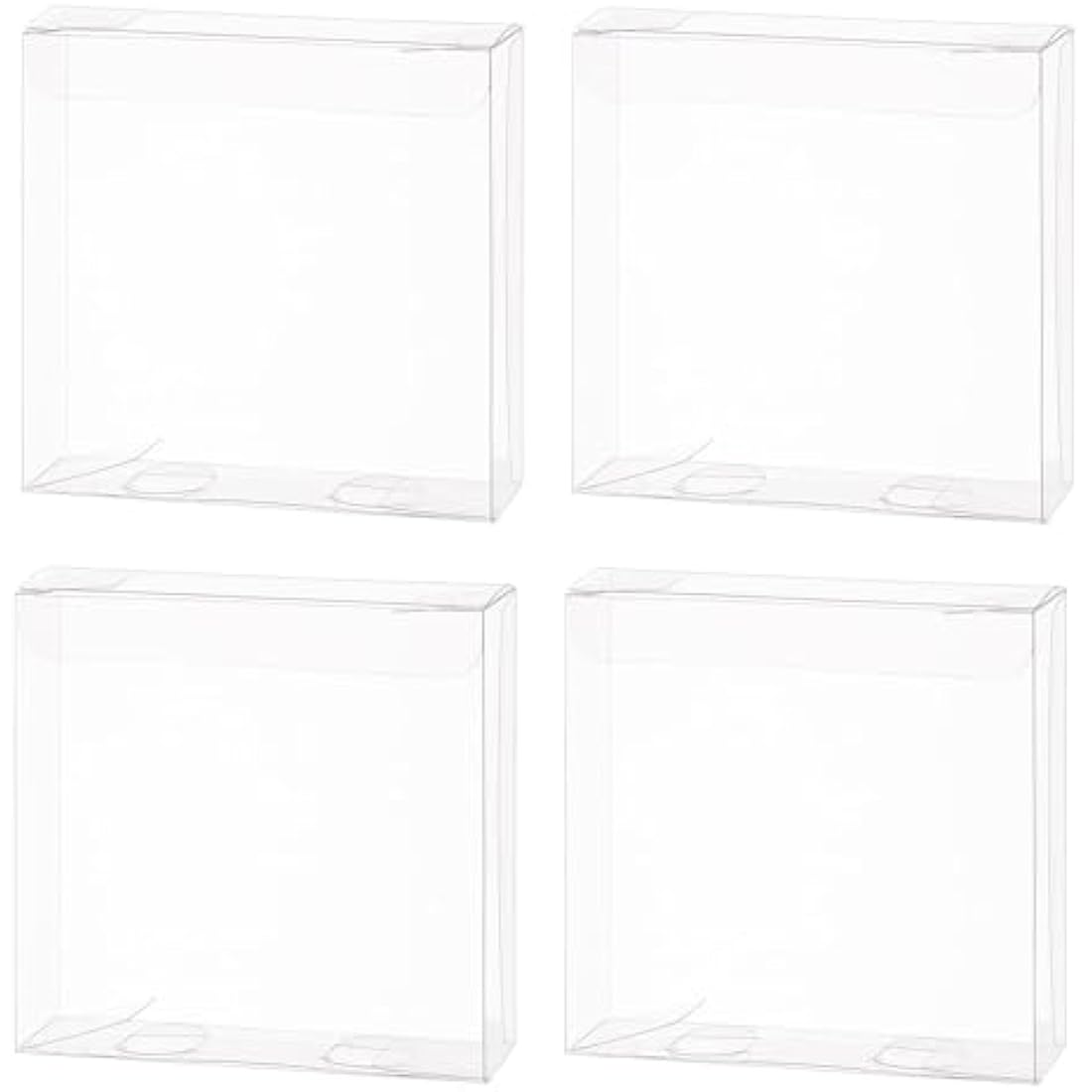 BENECREAT 30PCS Clear PVC Wedding Favor Boxes – 10x10x3cm Gift Boxes