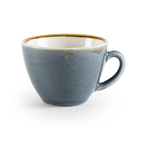 Olympia Kiln Ocean Cappuccino Cups - 340ml Reactive Glaze (Pack of 6)