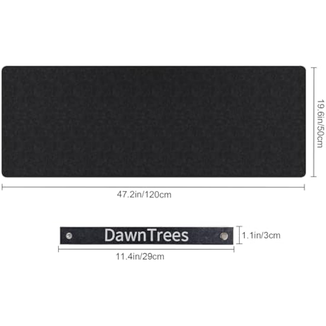 DawnTrees Felt Desk Mat - Extra Large 120x50cm Keyboard Pad, Dark Grey