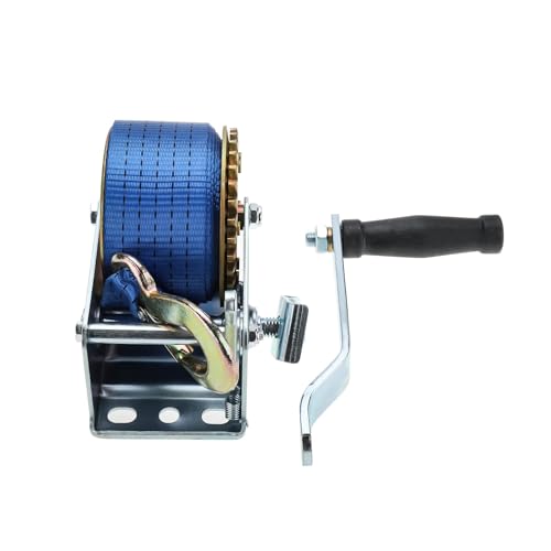BOOMSTART Manual Hand Winch | 1000LBS Heavy Duty Boat Trailer Strap