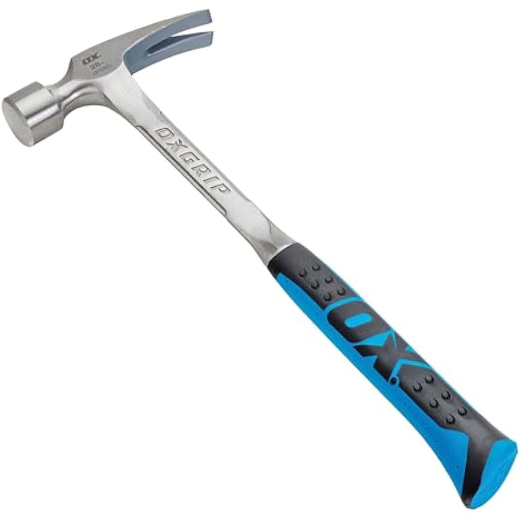 OX Pro Straight Claw Framing Hammer – Smooth Face Steel Tool, 28 oz