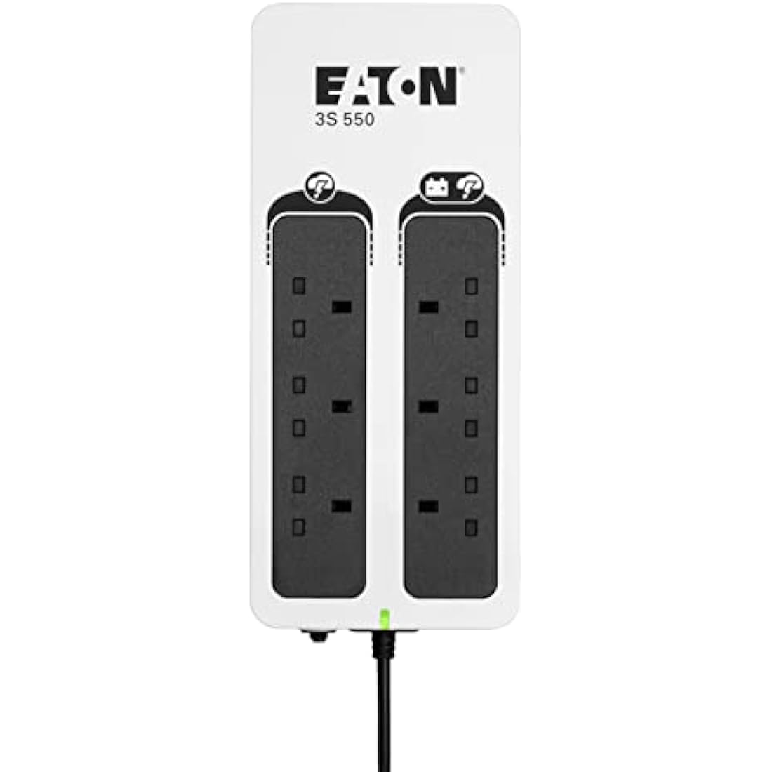 Eaton 3S 550B UPS – 550VA Off-Line Power Supply with 6 BS Outlets