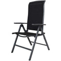 Chicreat High-Back Folding Garden Chair – Dark Grey Aluminium