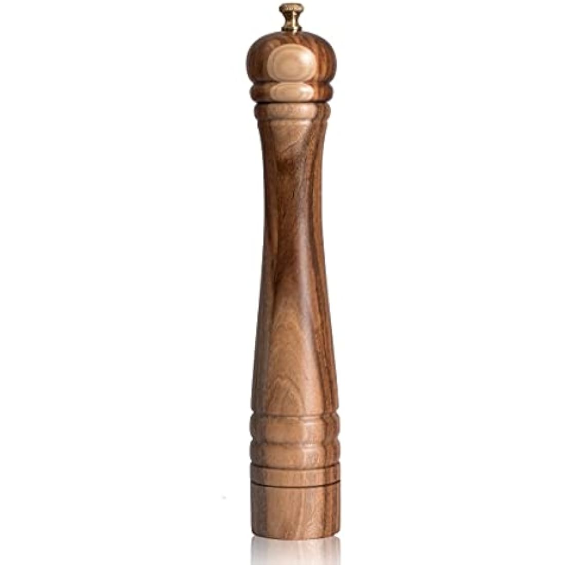 DeroTeno Acacia Wood Pepper Mill – 30cm Adjustable Stainless Grinder