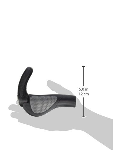 Ergon GP3 LG Standard Ergonomic Bike Grips – Black 3-Finger Bar End