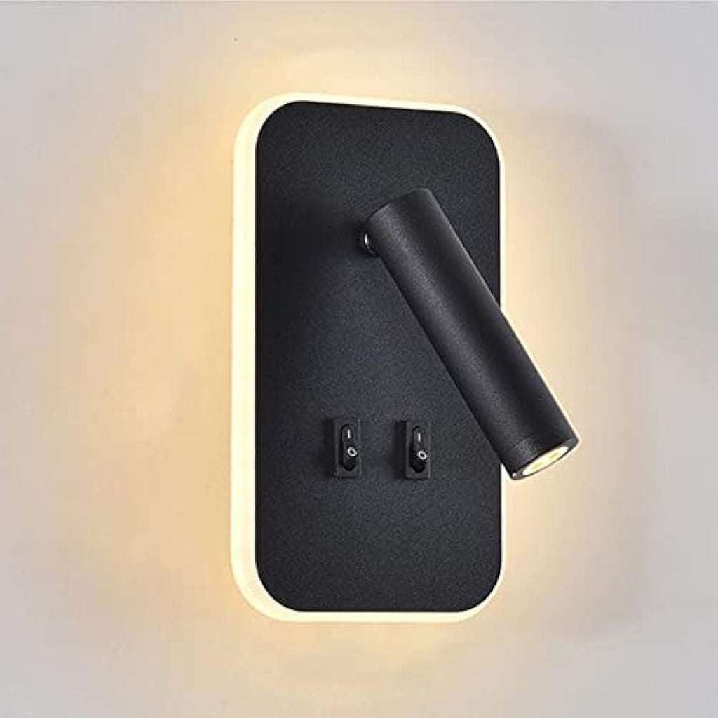uksunvi LED Bedside Reading Wall Lamp | 12W Adjustable Spotlight - 2 Pack