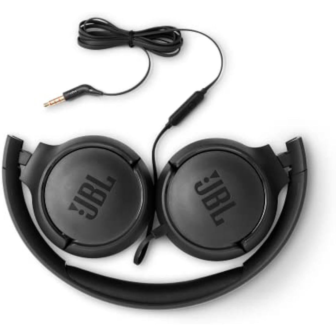 JBL Tune 500 On-Ear Headphones – Lightweight Foldable Wired Audio, Black