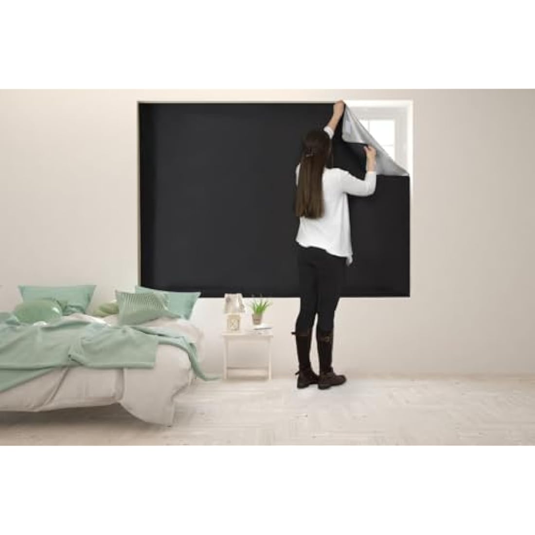 Jolof Store Easynight Blackout Blind – XXL No-Drill Window Shade
