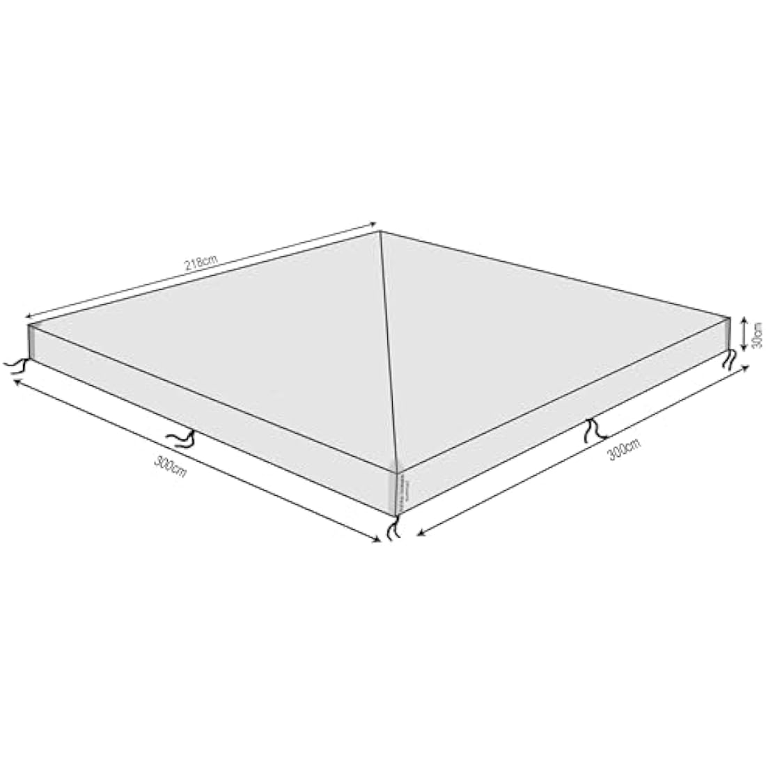 Gazebo Protective Cover – 3x3m Waterproof Transparent PVC