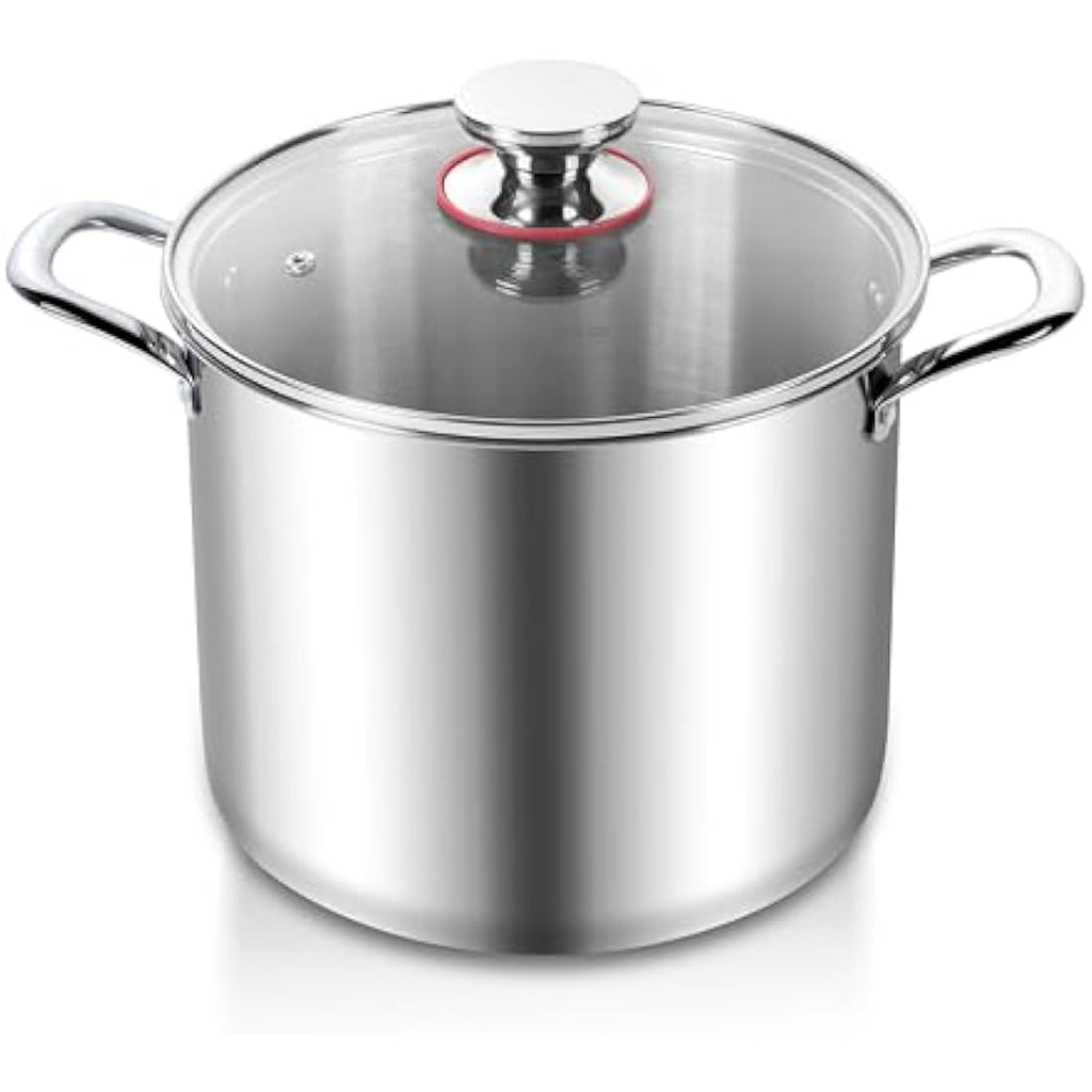 Joyfair 10L Stainless Steel Stock Pot | Tri-Ply Induction Soup Pot