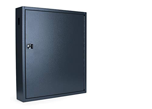 PAVO Deluxe Metal Key Cabinet – 80 Key Capacity – Modern Dark Grey