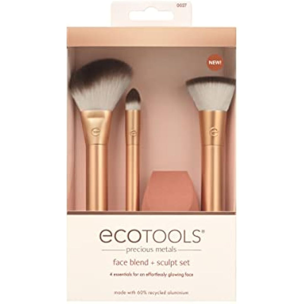EcoTools Precious Metals Face Blend & Sculpt Makeup Brush Set - 4pc