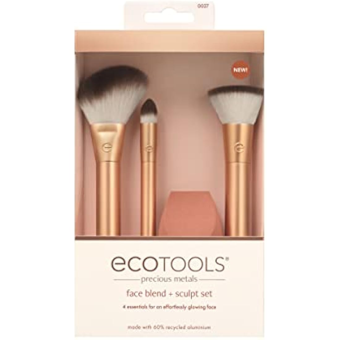 EcoTools Precious Metals Face Blend & Sculpt Makeup Brush Set - 4pc