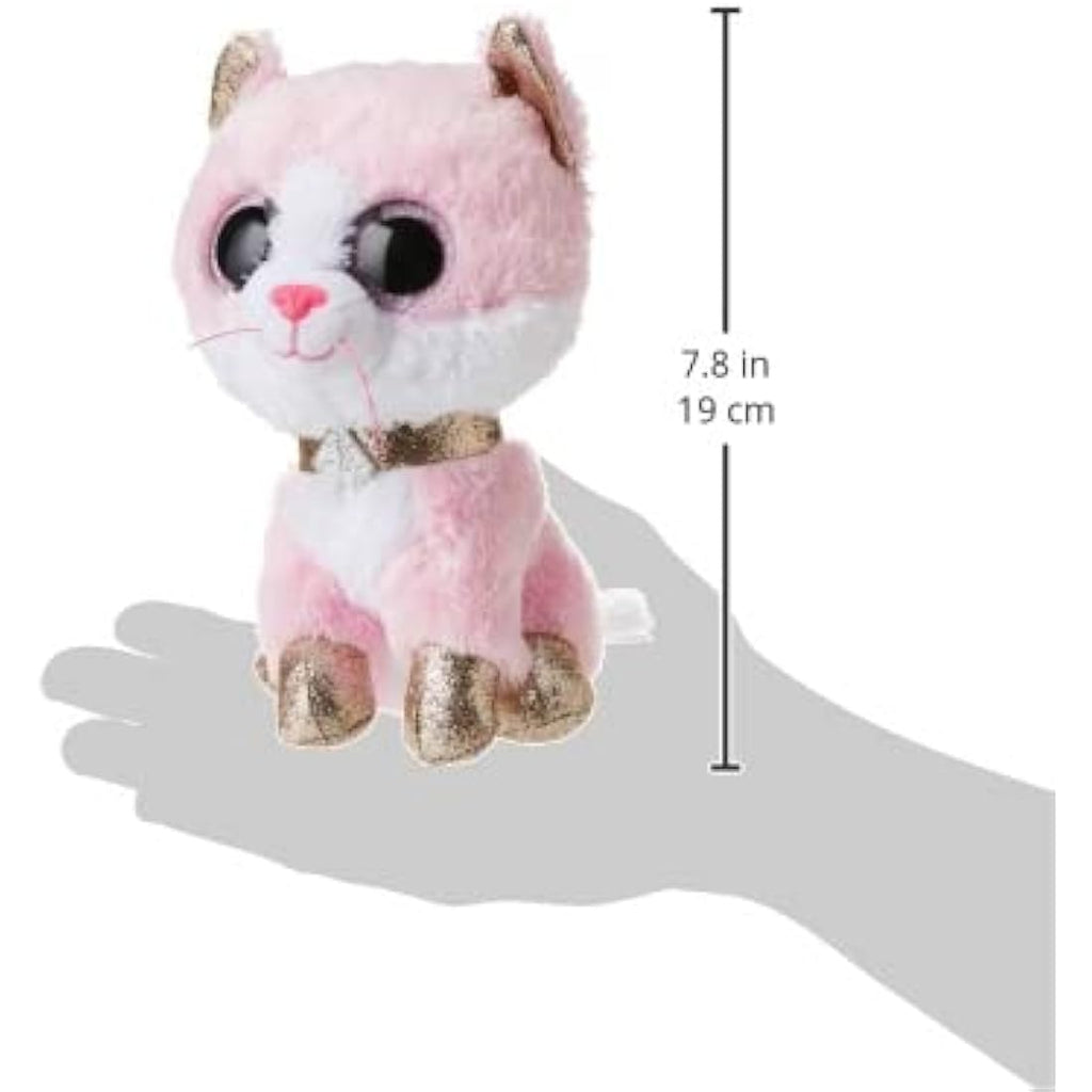 TY Beanie Buddy Fiona Pink Cat Plush - 24 CM Collectible Stuffed Animal