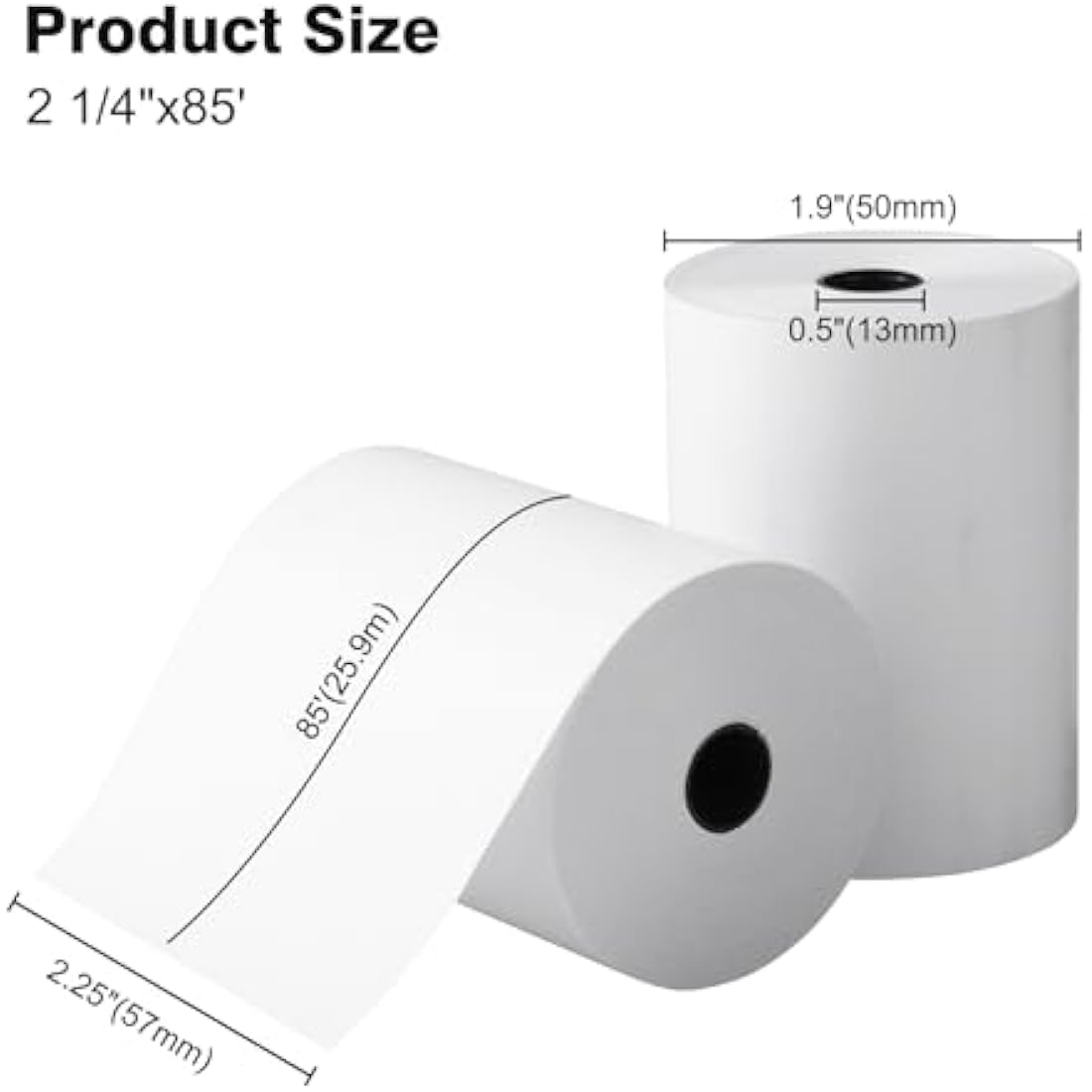 Golden Wind Thermal Receipt Paper – 50 Rolls 57mm x 25.9m for POS & PDQ