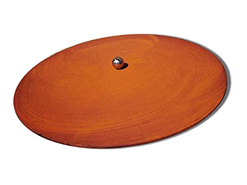 Köhko Design Fire Bowl Lid – 80.5 cm Steel Cover with Rust Patina