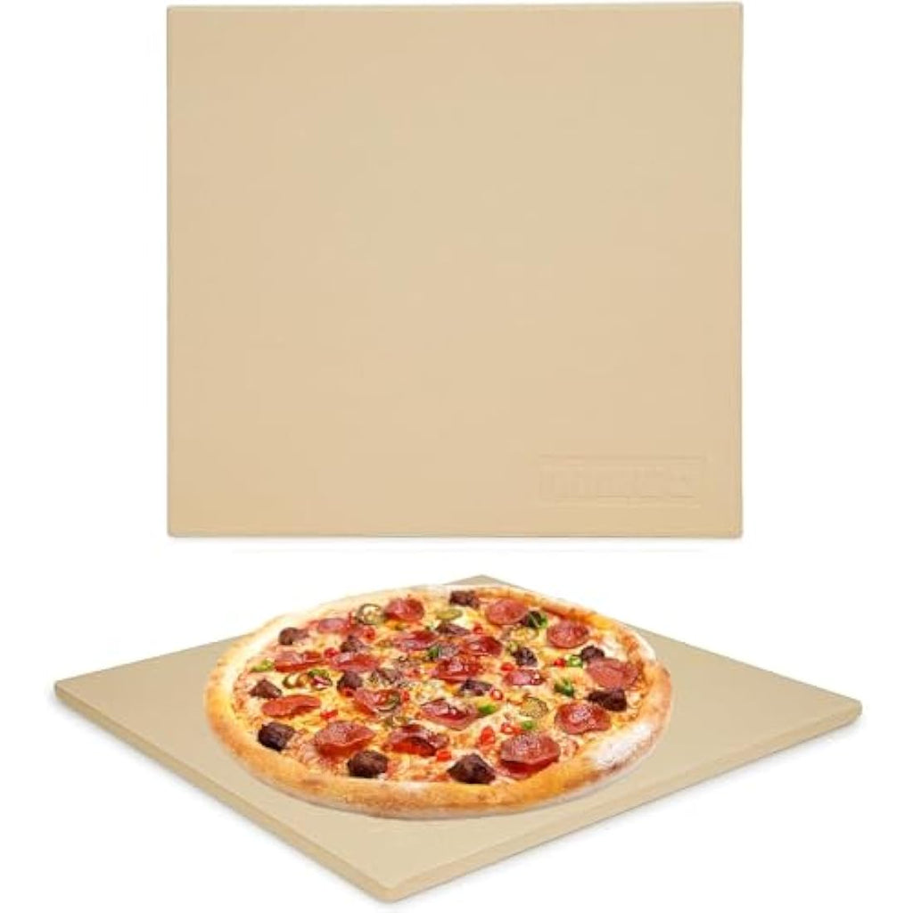 Mimiuo 13" Square Cordierite Pizza Stone for Oven, BBQ and Grill
