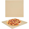 Mimiuo 13" Square Cordierite Pizza Stone for Oven, BBQ and Grill