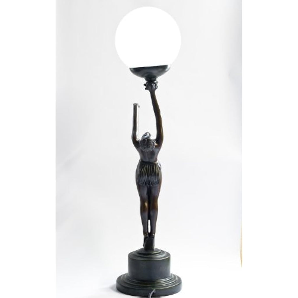 Jolof Store Nora Standing Lady Lamp – Art Deco Bronze Vintage Lighting